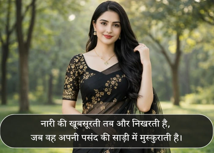 Woman Saree Quotes in Hindi Woman Saree Quotes in Hindi